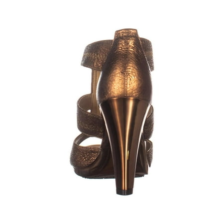 MICHAEL Michael Kors Berkley T Strap Dress Sandals, Bronze Amazing Deal on MICHAEL Michael Kors Berkley T Strap (Bronze