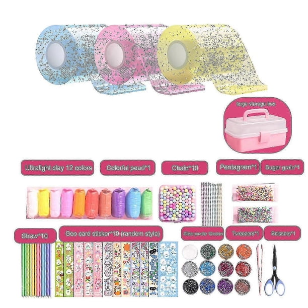 Nano Tape Bubble Kit, Nano Tape Bubble Kit For Kids Double Sided Tape Magic Plastic Bubble Super Elastic Bubbles_SZXM