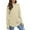 Beige, variant on Uaswgudfs Womens Long Sleeve Tunic Tops Crew Neck Thumb Hole Shirts Curved Hem Oversized T-Shirts Black Tee L
