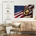 thumbnail image 4 of Elephant Stock American Marine Corps Wall Art - Horizontal Canvas Wall Art - Living Room Wall Decor - Military Canvas - Gold And Red Decor - 12" x 8", 4 of 4