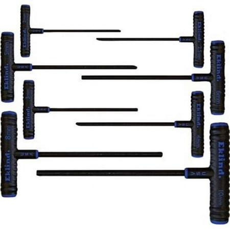 UPC: 0037516649089 | Eklind Tool Power-T 2-10mm Metric T-Handle Hex Key Set 9 in. 8 pc.