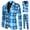Blue, variant on WXLWZYWL Men's Christmas Suit 3 Piece Slim Fit Suit Set Xmas Holiday Party Tuxedo Suits Blazer Jacket Vests Pants Men Suit Set