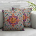thumbnail image 3 of COMIO Ethnic Bohemian Pillow Covers Turkish Persian Carpet Tribal Pattern Pillowcase Super Soft Oriental Decorative Cushion Covers for Living Room Bedroom Bed Cushion Outdoor (Multicolor), 3 of 5