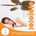 thumbnail image 2 of Craftian 52" 5-Blade Tropical Ceiling Fan with LED Light & Multi-Functional Remote, 6 Quiet DC Motor Speeds, Reversible for Indoor and Outdoor Spaces, Walnut, 2 of 9