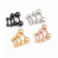 thumbnail image 3 of HOOUN 2x Ear Cartilage Stainless Steel Barbell Helix Tragus Stud Piercing Bar Earring-Gold-4mm, 3 of 9