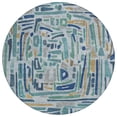 thumbnail image 2 of Addison Rugs Chantille Indoor/Outdoor Transitional Casual Teal Machine Washable Round Rug, 8' x 8', 2 of 8