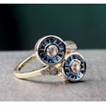 thumbnail image 3 of Toi Et Moi Diamond Ring, Bypass Diamond Engagement Ring, Bezel Set Ring, Baguette Halo Ring, 14K Yellow Gold Plated, 1.8 Ct Simulated Diamond, Two Tone Metal Ring, Promise Ring For Women, 3 of 5