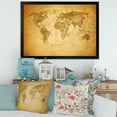 thumbnail image 3 of Designart 'Ancient World Map X' Vintage Framed Art Print, 3 of 4