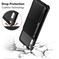 thumbnail image 5 of for iPhone XR Case Wallet ID Slot Credit Card Holder Spring Pocket for Men Women Scratch Resistant Dual Layer Protective Bumper Rugged TPU Rubber Armor Hard Shell Cover for iPhone XR 10R Black, 5 of 15