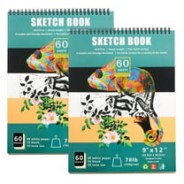 Zeiwohndc 60 Sheets Hardcover Sketchbook Easy Page Turning Artist Draw Art Paper Pad