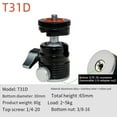 thumbnail image 2 of Mini trípode con monturas de tornillo universales de 3/8 de pulgada para cámaras DSLR, flash, trípode, monopié, luz de relleno, 2 of 8
