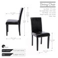 thumbnail image 6 of Porthos Home Nate PU Leather Upholstered Dining Chairs with Rubberwood Legs (Set of 4), 6 of 6