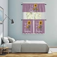 thumbnail image 5 of Violet Sunshine Sunflower Kitchen Curtains Sets for Windows 36 Inch Length, Pastoral Bees Farmhouse Floral Rod Pocket Window Treatments Tier Curtains and Valances Set for Bedroom/Bathroom, 5 of 8