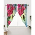 thumbnail image 3 of Swag Curtains, Spring Summer Hummingbird Rod Pocket Kitchen Curtains Valances Tier Curtains Swag Valance Curtains for Bedroom Living Room 28" x 36", 2 Panels, 3 of 6