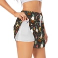 thumbnail image 2 of Bixox Women's Gnome Insect Frog pattern 2 in 1 Running Shorts - Lightweight Athletic Workout Gym Yoga Shorts Liner with Pockets - Medium, 2 of 7