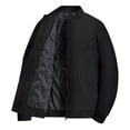 thumbnail image 4 of COSFO Mens Bomber Jackets Casual Stylish Black Quilted Zip Up Outwear Stand Colla Lightweight Long Sleeve with Pockets Men Coat, 4 of 5
