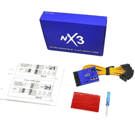 Autobalance Flight Controller Stabilizer Independent Axis Adjustment Stabilizer for RC Fixed-Wing Aircraft