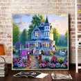 thumbnail image 3 of Cuadros Decorativos Kit de pintura de diamantes 5D Castillo de flores Taladro redondo completo DIY Artesanía Cuadro de mosaico JShteea  Nuevos Originales, 3 of 8