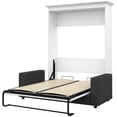 thumbnail image 4 of Atlin Designs 73"W Contemporary Wood Full Murphy Bed with Sofa in White/Gray, 4 of 13
