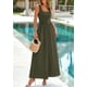 thumbnail image 5 of Vestido largo PRETTYGARDEN sin mangas para mujer Aline Army Green XL, 5 of 9