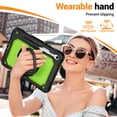 thumbnail image 4 of Case for Samsung Galaxy Tab S10 Lite/S10 FE/S9 FE/S9, 360 Rotating Stand Handle Shoulder Strap Heavy Duty Shockproof Cover, Lime PC, 4 of 7
