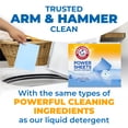 thumbnail image 6 of (4 pack) ARM & HAMMER Power Sheets Laundry Detergent, Fresh Breeze 60 ct, up to 120 small loads, 6 of 15