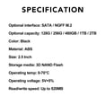 thumbnail image 2 of Graflsoa 2.5-Inch SATA SSD with 256GB Storage, 3D NAND Flash, Black ABS Design, High-Speed Performance up to 520MB/s, 2 of 6