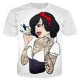 thumbnail image 2 of Disney Prinzessin Punk camiseta Sommer Streetwear Unisex camisetas 3d Printe Neuheit Mode Männer Kleidung Hip Hop Casual Top xuanjing unisex, 2 of 2