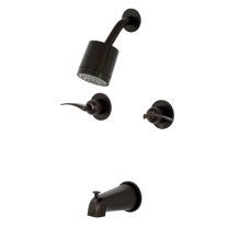 Kingston Brass KBX8145EFL Centurion Two-Handle Tub and Shower Faucet, Oil Rubbed Bronze