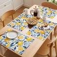 thumbnail image 5 of Summer Lemon Placemats Set of 12 Spring Pastoral Watercolor Fruit Blue Yellow Place Mats Indoor Wipeable Table Mats Washable Dining Table Placemats for Kitchen Holiday Party Home Decor 13x19 Inch, 5 of 9