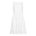 thumbnail image 4 of Women's Pleated Casual Strapless Everyday Casual Dress White S, 4 of 5