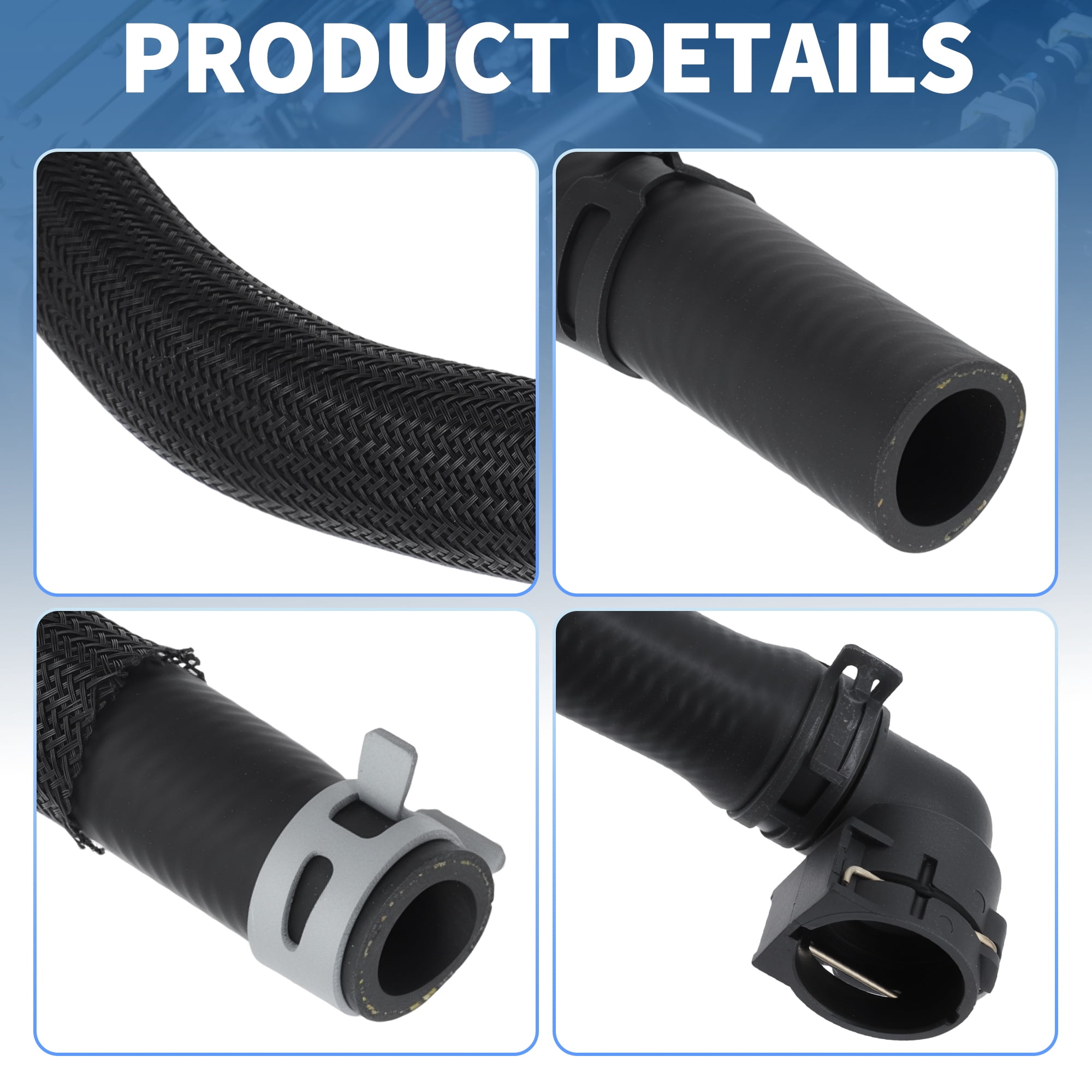 Unique Bargains HVAC Heater Hose for Chevrolet Sonic 1.8L 2013 2018 Rubber Tube
