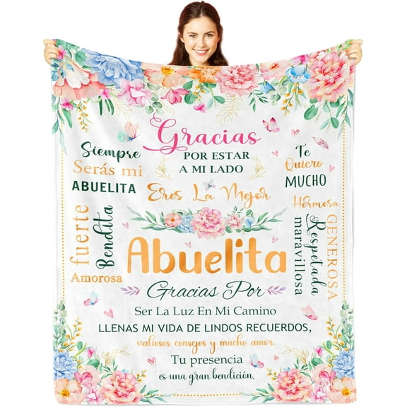 LHSHID Abuelita Gifts in Spanish Regalos para Abuela Grandma Birthday Gifts Grandma Gifts from Grandchildren Birthday Gifts for Grandma Unique Abuelita Gift from Grandaughter Blanket 30"x40"