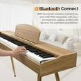 thumbnail image 6 of GLARRY Digital Piano Keyboard, 88 keys Full Weighted Electric Piano, Heavy Hammer Action Keyboard with 3 Pedals for Beginner, Bluetooth, Power Supply, 2 Speakers (Grey), 6 of 14