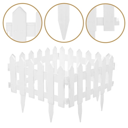 SWETRACE Yard Fence White 5Pcs 16X12X0.35In Plastic