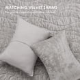 thumbnail image 6 of EVERGRACE Luxury Velvet Quilt Queen Size, Ultra Soft Wave Crushed Velvet Bedding Set, Lightweight Quilted Comforter Set for All Season, Oversized Bedspread Coverlet with 2 Shams, Silver Gray, 6 of 8