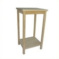 International Concepts Solid Wood Unfinished Accent Table