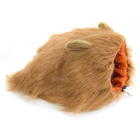 Furryfido Lion Mane -Lion Wig for Medium to Large Sized Dogs with Ears plus Gift - Complementary Lion Mane for Dog Costumes (Brown)