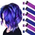 thumbnail image 2 of 6PCS Extension de Cheveux Mode Droite Pièce de Cheveux Synthétique pour la Fête, 2 of 10