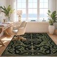 thumbnail image 3 of Design&I 8'x10' Ultra Soft Area Rug, Snake Gothic Round Ornate Moody Symmetrical Goth Witchy Witch None Fluffy Washable Non Shedding for Bedroom Living Room Under Sectional, 3 of 7