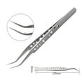 thumbnail image 2 of Precision-Industrial Tweezers Stainless Steel Forceps Anti-Static Curved Straight Tip Tweezers for Electronics Soldering Tools Curved Tip, 2 of 9