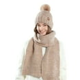 thumbnail image 2 of gbyLJF Women's Winter Knitted Beanie Hats and Long Scarf Set 2 Piece Warm Caps Scarves for Women, 2 of 3