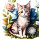 thumbnail image 2 of 5D DIY Puntos Doble Cara Acrílico Cgtredaw Gato ventana jardín, 2 of 9