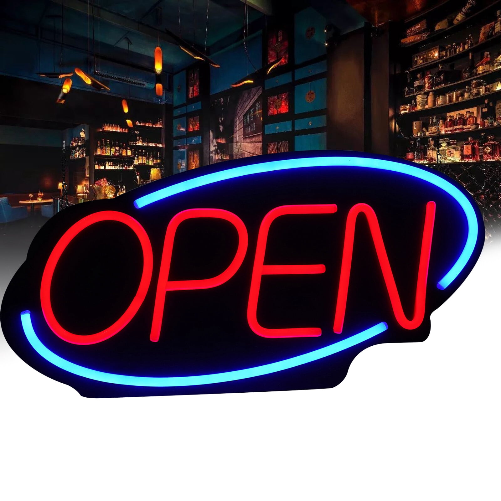 LED Open Sign Bright Neon Light Large for Restaurant Bar Pub Shop Store Business