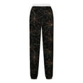 thumbnail image 4 of JMKQLZ Women Streetwear Sweatpants Halloween Spider Web Printed High Waisted Lounge Trousers, Women Loose Casual Halloween Printed Pocket Drawstring Pants,Green, 4 of 5