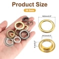 thumbnail image 2 of Uxcell 30Set 1/2" Ojales con Arandelas para Tela, Cuero, Cinturones, Ropa, Núcleos de Perlas, Proyecto DIY, Oro, 2 of 7