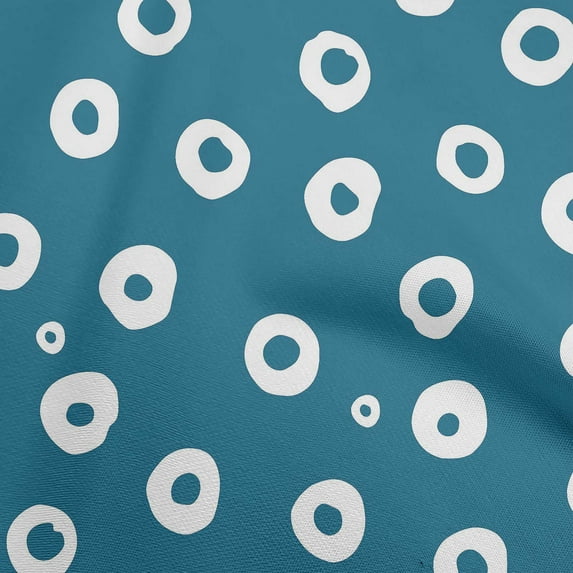 oneOone Viscose Chiffon Teal Blue Fabric Polka Sewing Fabric By The Yard Printed Diy Clothing Sewing Supplies 42 Inch Wide-34