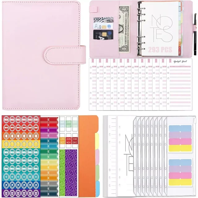 Bolsa De Carpeta Con Cremallera Carpeta Planner Rosa A6