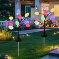thumbnail image 2 of Decoraciones de Pascua, adornos de Pascua, regalos de Pascua, decoración solar de Pascua para exteriores, 2 juegos de luces LED de calle con forma de huevo de Pascua y estacas de acero inoxidable, 2 m, 2 of 6