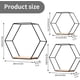 thumbnail image 3 of Juego de 3 estantes de pared, flotantes, de madera y metal, estantes de pared para cocina, estantes hexagonales, para salón, dormitorio, oficina, baño o cocina (negro) Lumten, 3 of 5